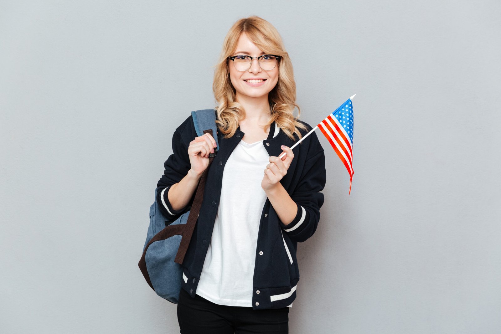 woman with flag scaled